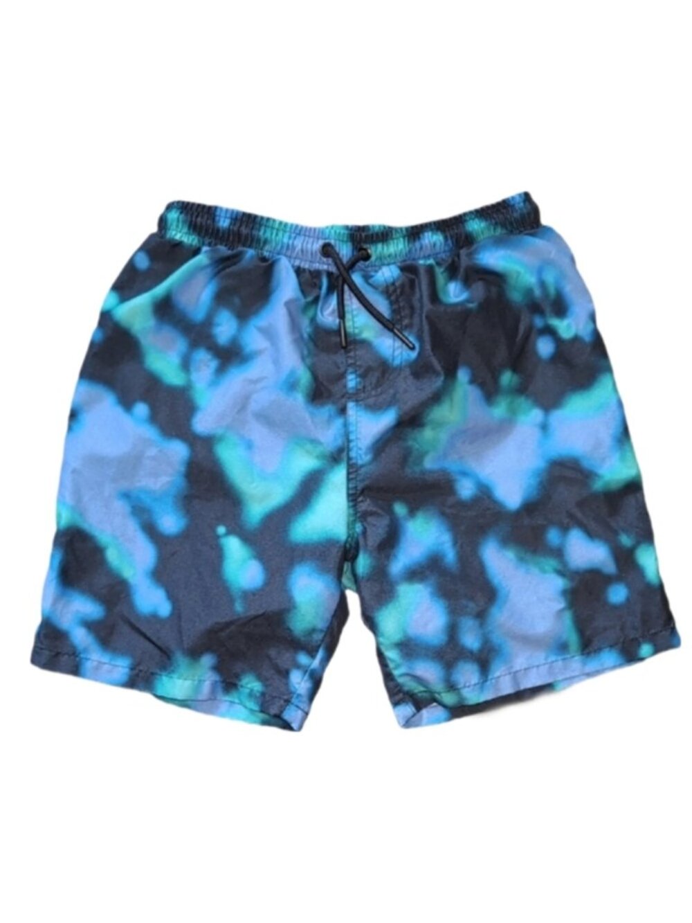 Primark Tie Dye Swim Trunks Boys Size 11 12 Years Blue Black Green Bathing Suit